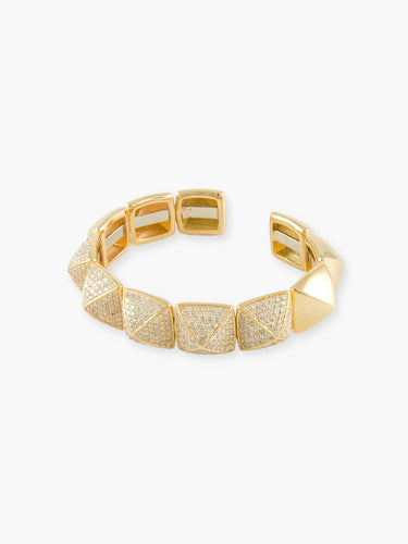 Bracelet Pyramide - Bracelet en or jaune et brillants 58 Facettes 210015