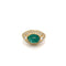 Bague 53 Bague vintage italienne émeraude cabochon et diamants en or jaune 18K 58 Facettes