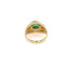 Bague 53 Bague vintage italienne émeraude cabochon et diamants en or jaune 18K 58 Facettes