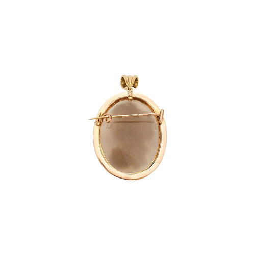 Pendentif Broche-pendentif camée en or jaune 58 Facettes BO/230042/