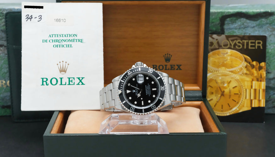 Montre Rolex Submariner Date - Montre 16610 en acier 58 Facettes ROL/SUB/053