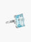 Bague 55 Bague en or blanc aigue-marine et diamants 58 Facettes BO/220025BA