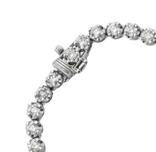 Collier Collier rivière diamants en or blanc 18 carats 58 Facettes BO/230058
