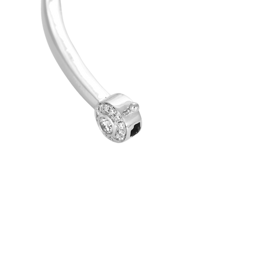 Bracelet Bracelet - Jonc torsadé en or blanc et diamants 58 Facettes BO/250007/