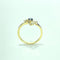 18-carat yellow gold ring with sapphire and diamonds 58 Facettes 260154