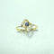 18-carat yellow gold ring with sapphire and diamonds 58 Facettes 260154