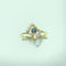 18-carat yellow gold ring with sapphire and diamonds 58 Facettes 260154