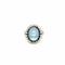 Bague 54 Bague vintage 1950s en or blanc 18 carats, aigue-marine et diamants 58 Facettes
