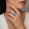 Bague 56 Art déco - Bague aigue-marine, saphirs et diamants en or 18k 58 Facettes