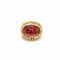 Bague 54 Bague bombe italienne années 1980 en or jaune 18 carats, tourmaline 58 Facettes