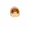 Bague 54 Bague bombe italienne années 1980 en or jaune 18 carats, tourmaline 58 Facettes