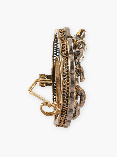 Broche Broche Fleur ancienne en or et argent, diamants 58 Facettes 170006