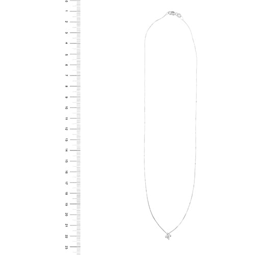Colar ponto de luz em ouro branco e diamante 58 Facettes 175
