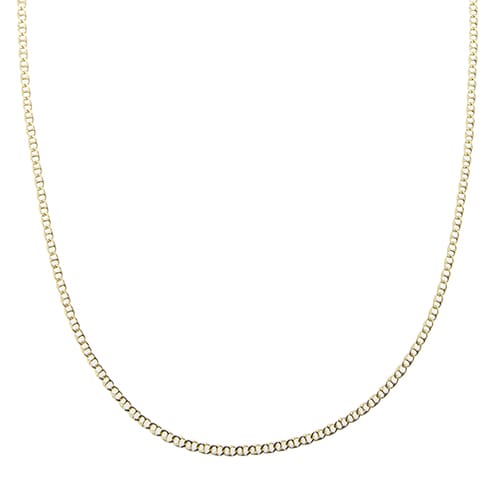 Halskette Kettenglied Traversino aus 18 Karat Gelbgold 58 Facettes 36643