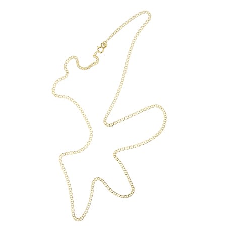 Halskette Kettenglied Traversino aus 18 Karat Gelbgold 58 Facettes 36643