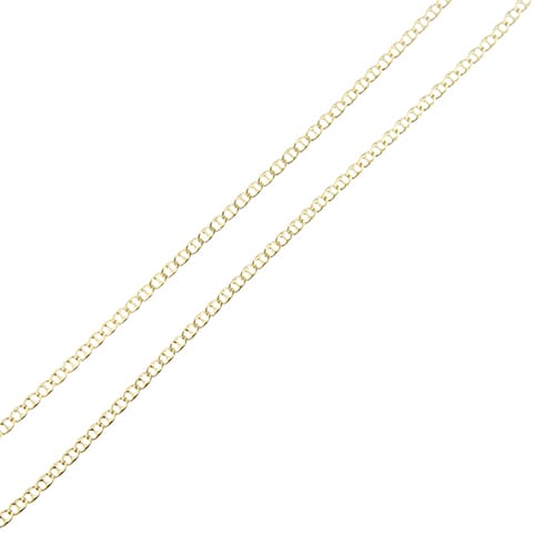 Halskette Kettenglied Traversino aus 18 Karat Gelbgold 58 Facettes 36643