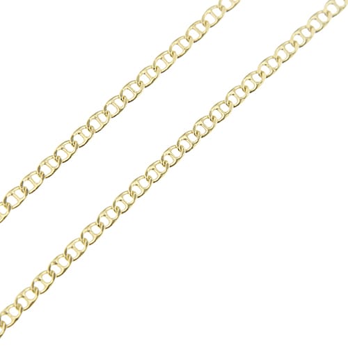 Halskette Kettenglied Traversino aus 18 Karat Gelbgold 58 Facettes 36643