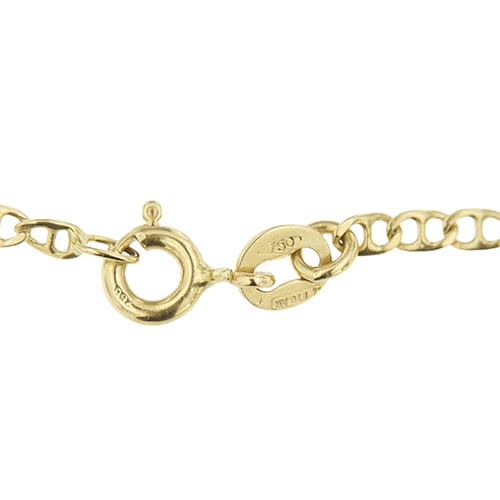 Halskette Kettenglied Traversino aus 18 Karat Gelbgold 58 Facettes 36643