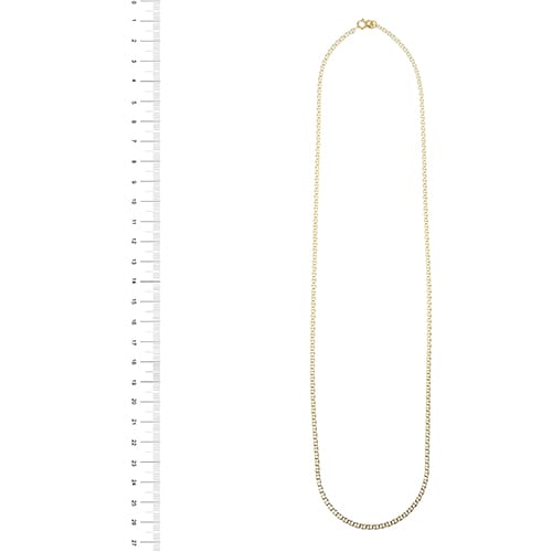 Halskette Kettenglied Traversino aus 18 Karat Gelbgold 58 Facettes 36643