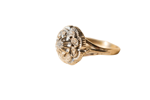 Bague Bague fleur en or blanc 18 carats et diamants 58 Facettes 3971