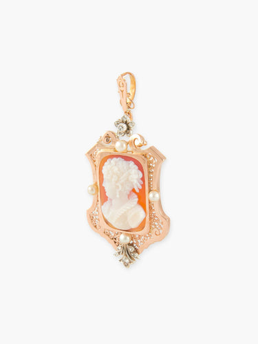 Pendentif Pendentif ancien camée en or jaune 18k 58 Facettes 210045