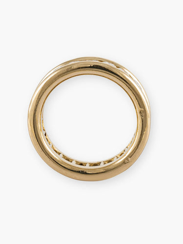 Bague 58 Éternité - Bague en or jaune et diamants 58 Facettes 18006