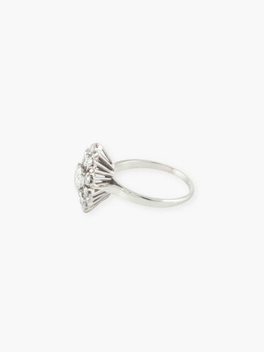 Bague 56 Bague marquise en or blanc et diamants 58 Facettes 150015