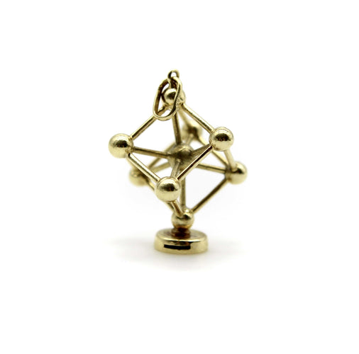 Pendentif Pendentif Atomium vintage en or jaune 14K 58 Facettes A2008M