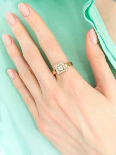 Bague 56.5 Chopard - Bague Happy Diamonds en or jaune diamants 58 Facettes BO/220071 RIV