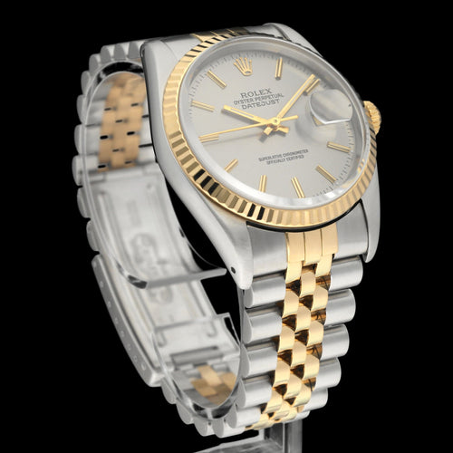 Rolex Datejust -kello - Kello 16233 kullasta ja teräksestä 58 Facettes ROL/DJ1/1393