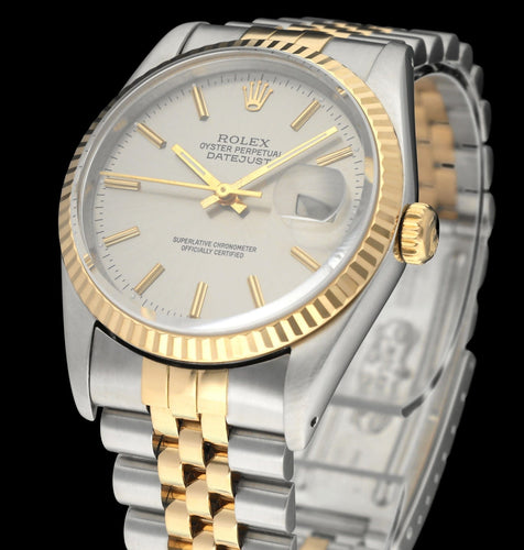 Rolex Datejust -kello - Kello 16233 kullasta ja teräksestä 58 Facettes ROL/DJ1/1393