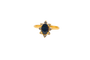 Bague 53 Bague marguerite en or jaune, saphir et diamants 58 Facettes 3985