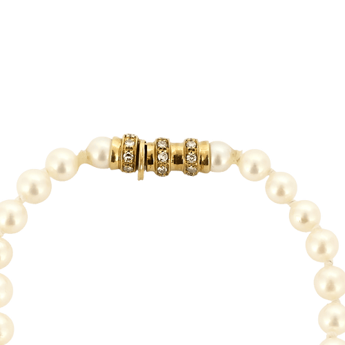 Collier Collier de perles - Collier en or jaune, diamants et saphirs 58 Facettes BO/250007