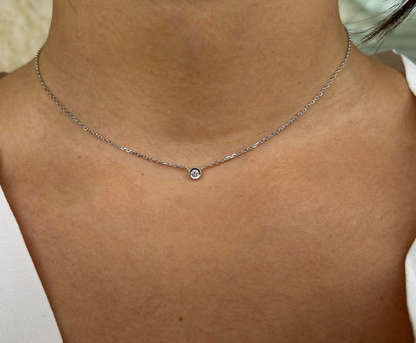 Collier Collier - Pendentif en or blanc diamants 58 Facettes BO/220096