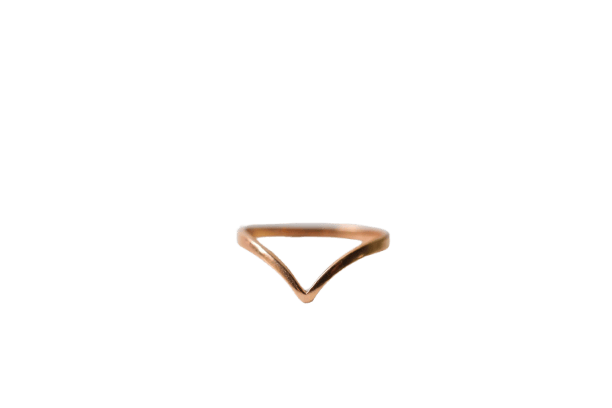 Bague 42 Bague chevron en or rose 18 carats 58 Facettes Ref3946