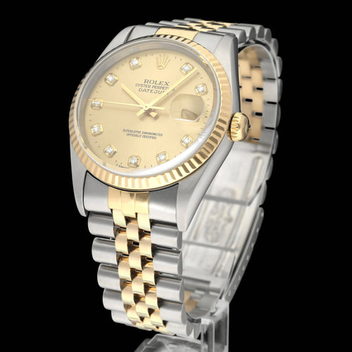 Часовник Rolex Datejust - Часовник 16233G от злато и стомана 58 Facettes ROL/DJ1/1389