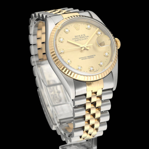 Часовник Rolex Datejust - Часовник 16233G от злато и стомана 58 Facettes ROL/DJ1/1389