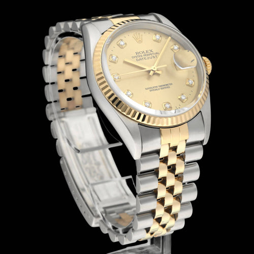 Часовник Rolex Datejust - Часовник 16233G от злато и стомана 58 Facettes ROL/DJ1/1389