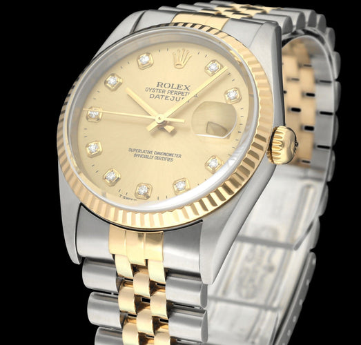 Часовник Rolex Datejust - Часовник 16233G от злато и стомана 58 Facettes ROL/DJ1/1389