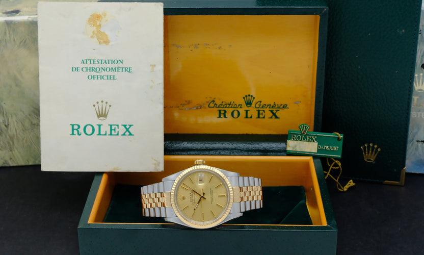 Rolex Datejust-klocka - Klocka 16013 i guld och stål 58 Facettes ROL/DJ1/1400