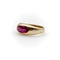 Ring 54 Retro-ring i 14K guld og syntetisk rubin 58 Facettes A2008K