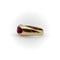 Ring 54 Retro-ring i 14K guld og syntetisk rubin 58 Facettes A2008K