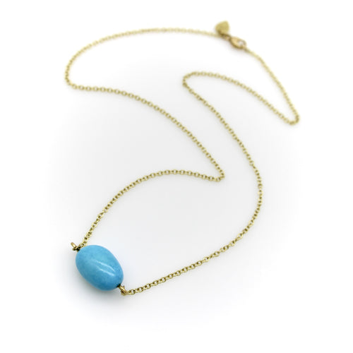Me & Ro Halskette - Vintage-Halskette aus 18K-Gold und Türkis 58 Facettes A2008I
