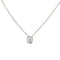 Колиe с централен диамант от бяло злато и диамант 0,18 ct 58 Facettes 39236