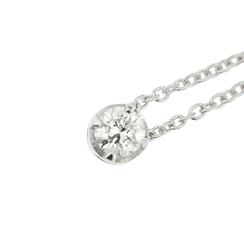 Колиe с централен диамант от бяло злато и диамант 0,18 ct 58 Facettes 39236