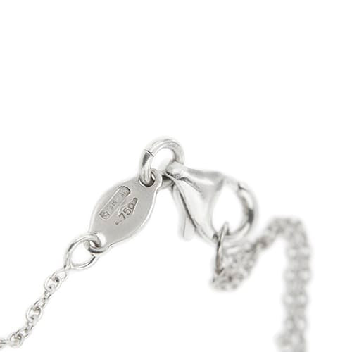 Колиe с централен диамант от бяло злато и диамант 0,18 ct 58 Facettes 39236