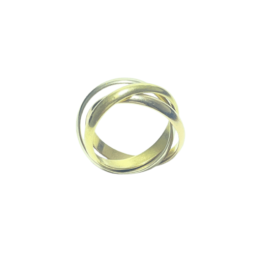 Anello Trinity in oro 18 carati tre ori 58 Facettes 260063