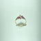 Anel com motivo floral em ouro amarelo, rubis e diamantes 58 Facettes 260122