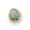 Ring 55 Vintage ring i 14K guld med præhnit-cabochon 58 Facettes A2008D