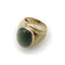 Ring 55 Vintage ring i 14K guld med præhnit-cabochon 58 Facettes A2008D